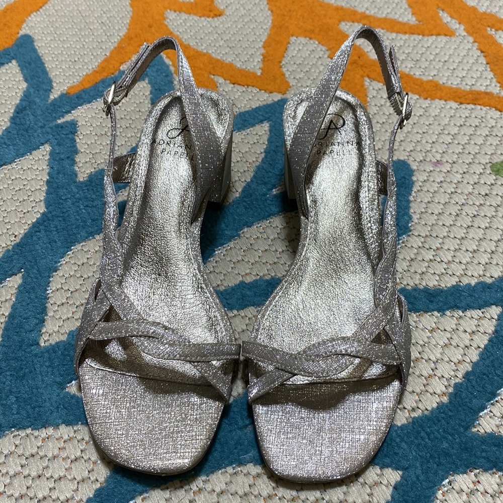 Adrianna Papell Edison Gold Metallic Slingback Sandals